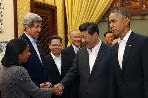 Obama with china leader & Kerry