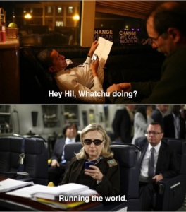 Hillary running world