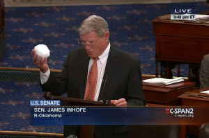 Jim Inhofe with snowball