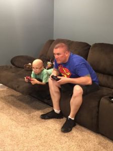 Bryce playing with Cole