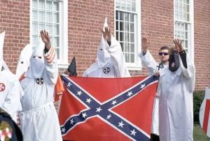 KKK with Confederate flag