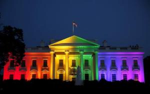 White House in flag colors