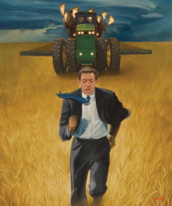 Brownback being chased