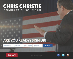 Christie funny donor pic