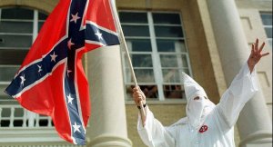 KKK with Confederate flag