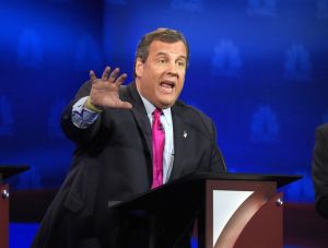 Christie yelling hands