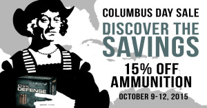 Columbus day ammo sale