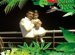Hero father with daughter