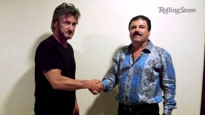 Undated Rolling Stone handout shows actor Sean Penn shaking hands with Mexican drug lord Joaquin "Chapo" Guzman in Mexico