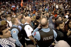 Trump Rally gets heated