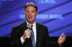 U.S. Senator Evan Bayh (D-IN) speaks at the 2010 meeting of the Wall Street Journal CEO Council in Washington