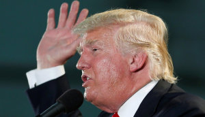 U.S. Republican presidential candidate Donald Trump speaks at a campaign rally in San Jose