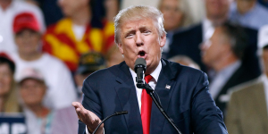 Trump pointing badly