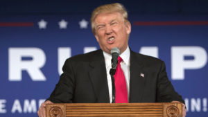 Republican presidential hopeful Donald Trump speaks at his South Carolina campaign kickoff rally in Bluffton, S.C., Tuesday, July 21, 2015. (AP Photo/Stephen B. Morton)