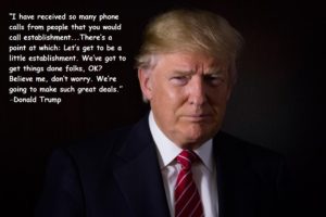 Donald Trump, president and chief executive of Trump Organization Inc. and 2016 Republican presidential candidate, stands for a photograph after a Bloomberg Television interview at his campaign headquarters in Trump Tower in New York, U.S., on Thursday, Oct. 15, 2015. According to Trump, Janet Yellen's decision to delay hiking interest rates is motivated by politics. Photographer: John Taggart/Bloomberg via Getty Images *** Local Capton *** Donald Trump