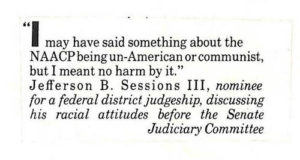 Sessions statement of hate