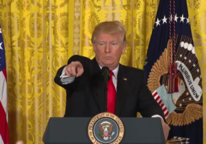 Trump Pointing at media