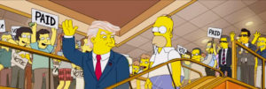 Trump Simpsons paid idiots